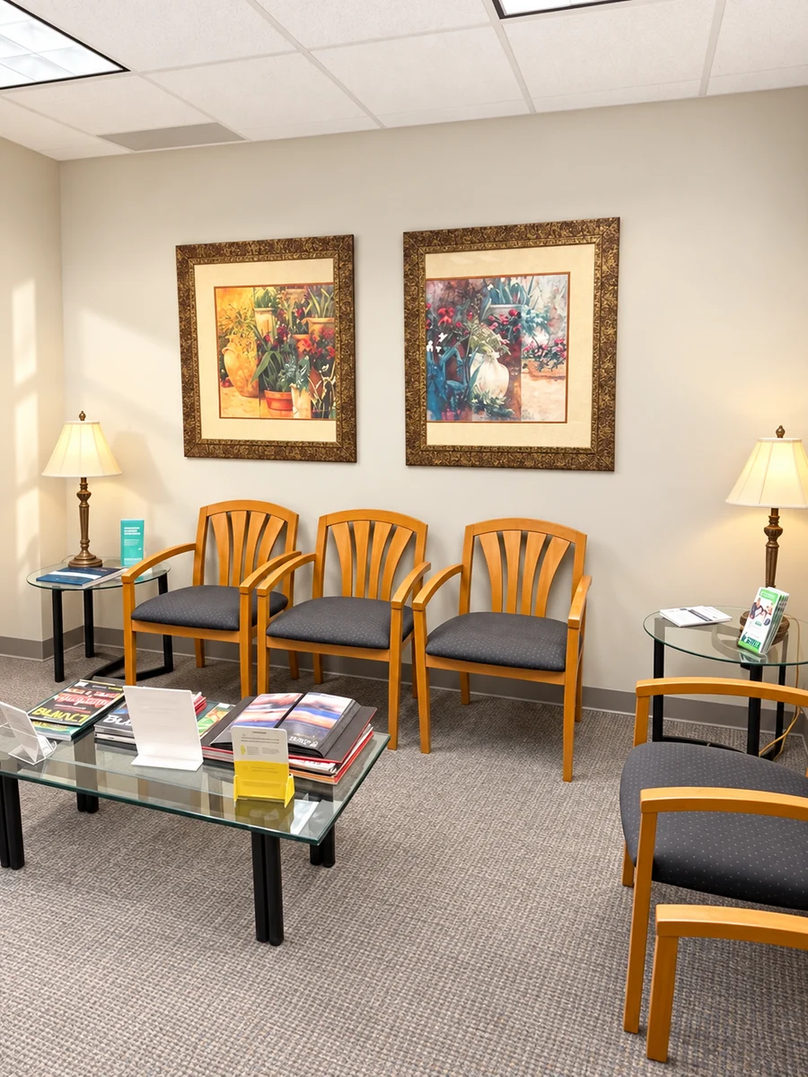 The waiting room at The Vein Care Center